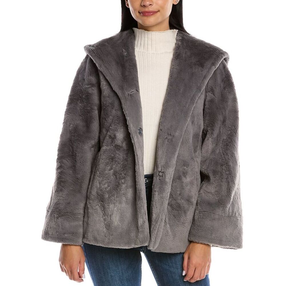 Cinzia Rocca Icons Womens  Fuzzy Jacket, Grey